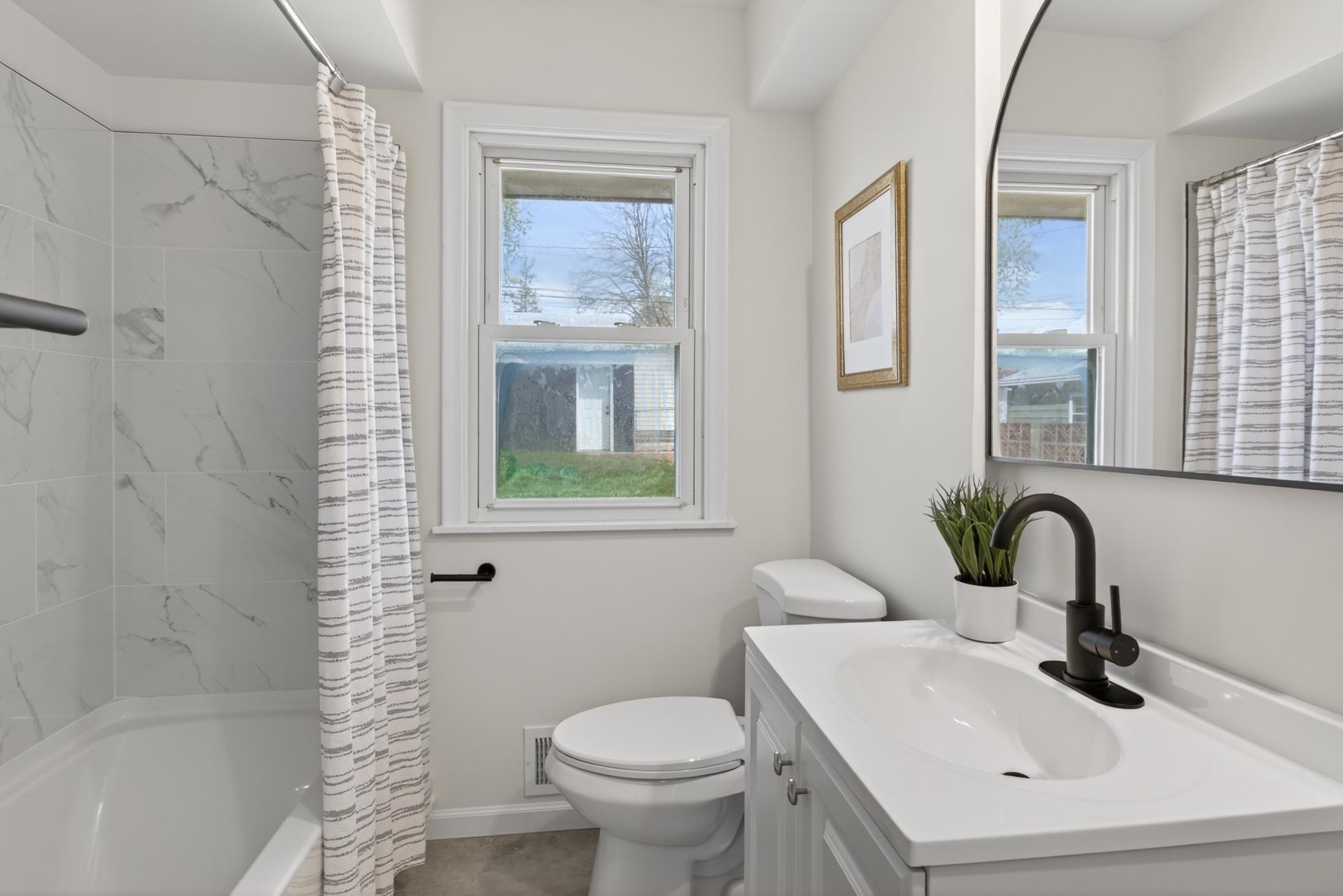 Main level: brand new full bathroom
