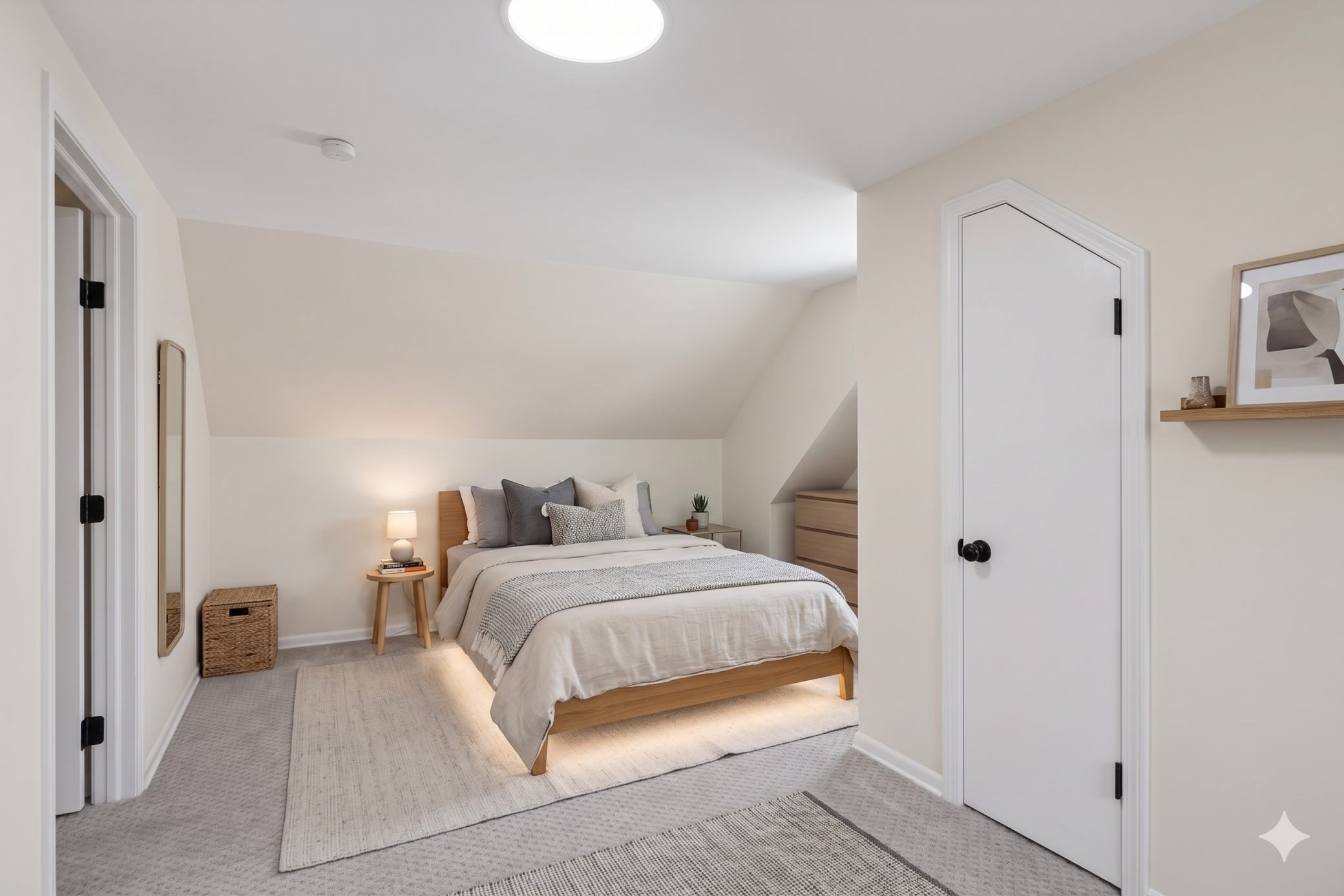 Upper level: bedroom 3 with bonus office area (virtually staged)