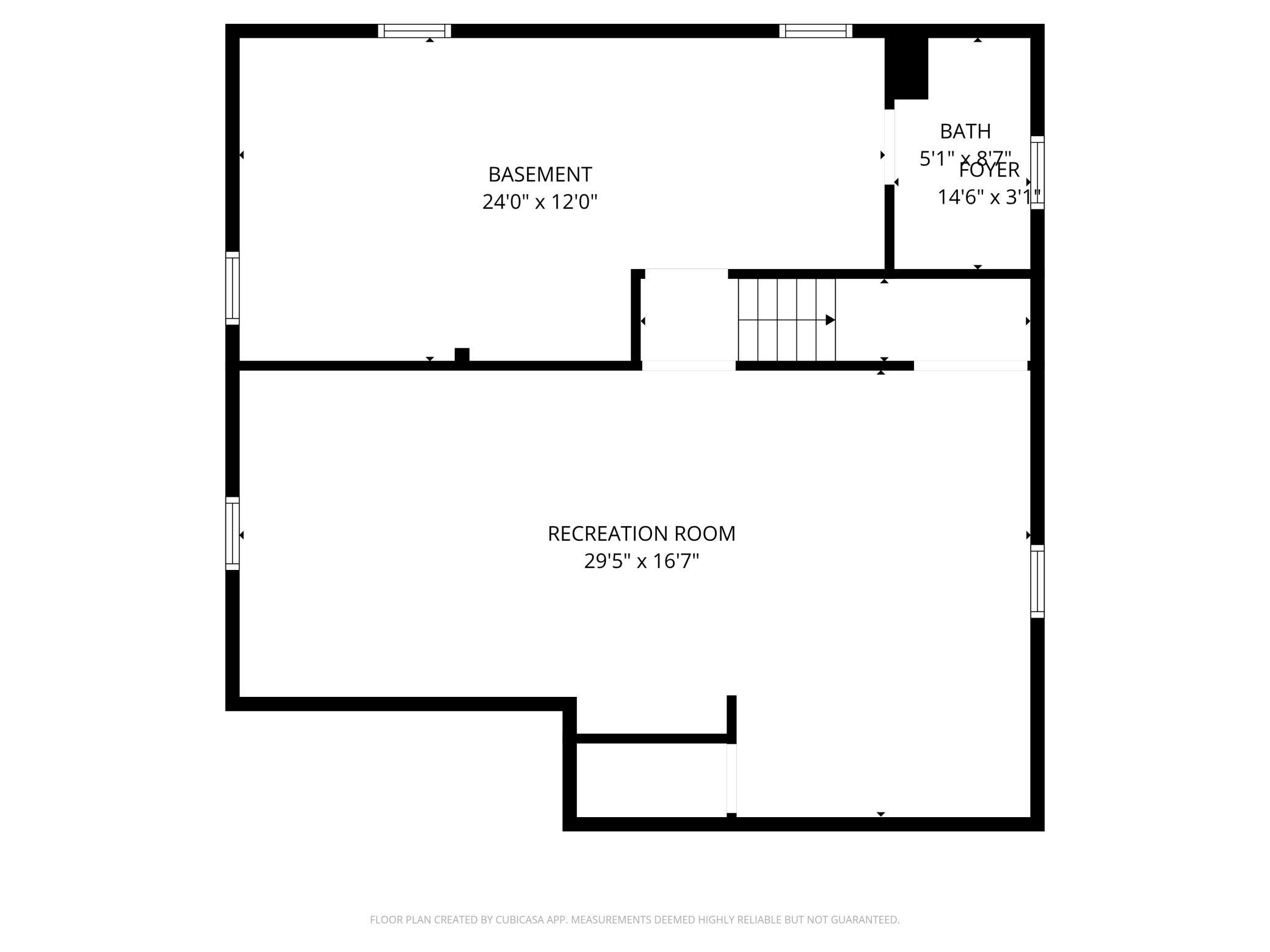 Lower level floor plan