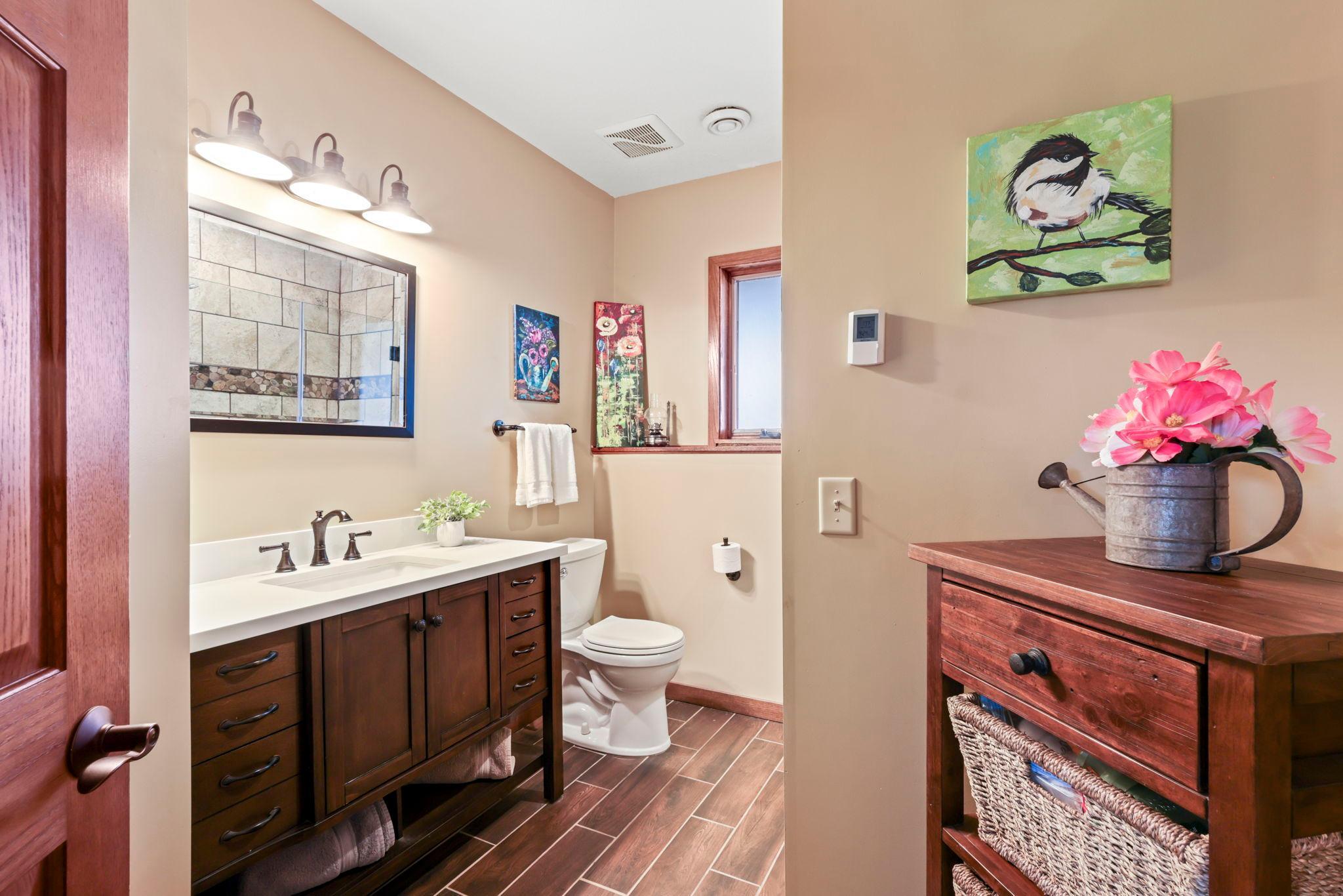 Lower Level 3/4 Bath with in-floor heat!