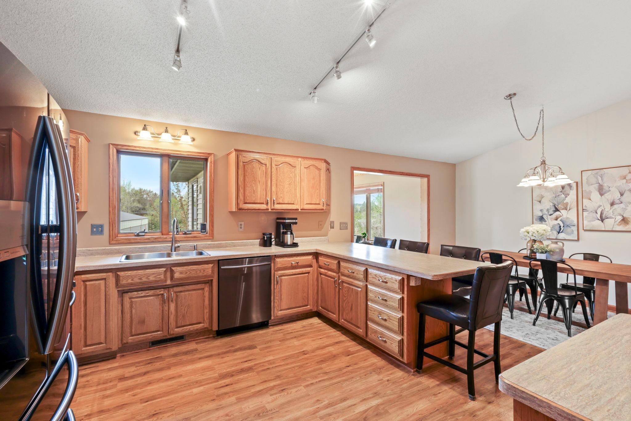 Windows over kitchen sink!