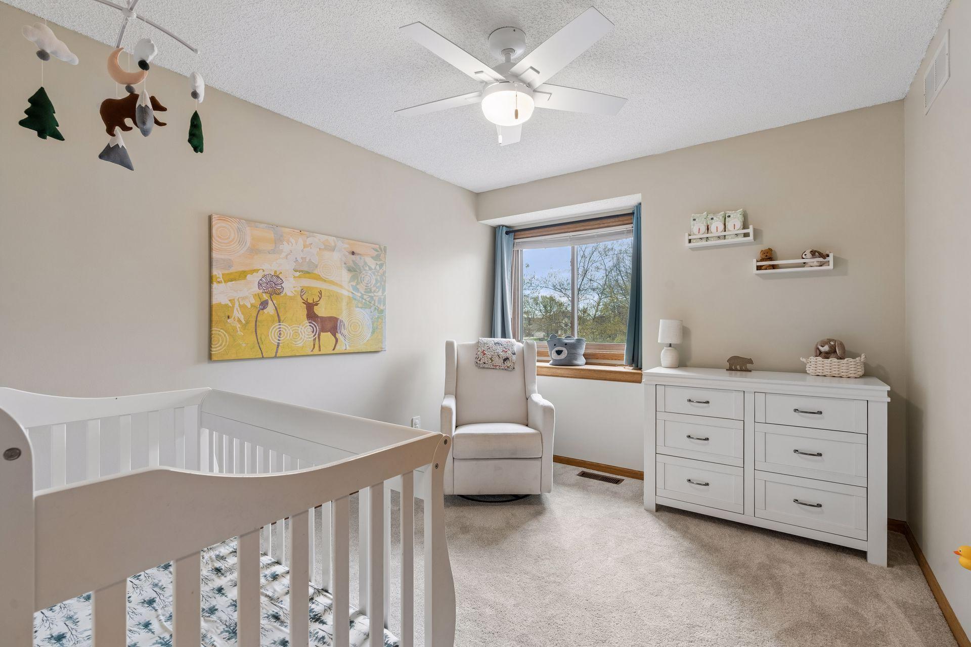 One of two secondary bedrooms - three bedrooms on one level!