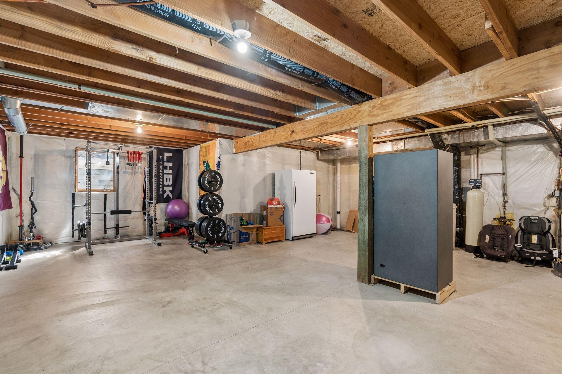 Add another bedroom or bathroom in the basement for additional equity - or enjoy all the additional storage! Drain tile, sump pump, egress window, and radon system already installed. This space is ready for your vision!