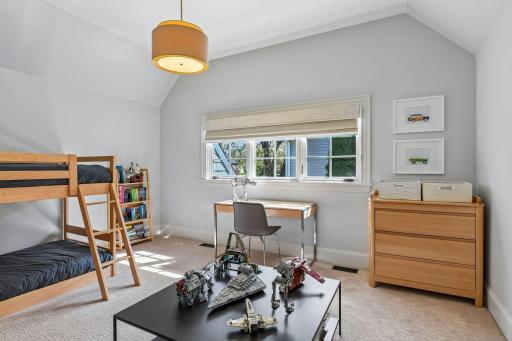 Spacious bedroom above the garage.