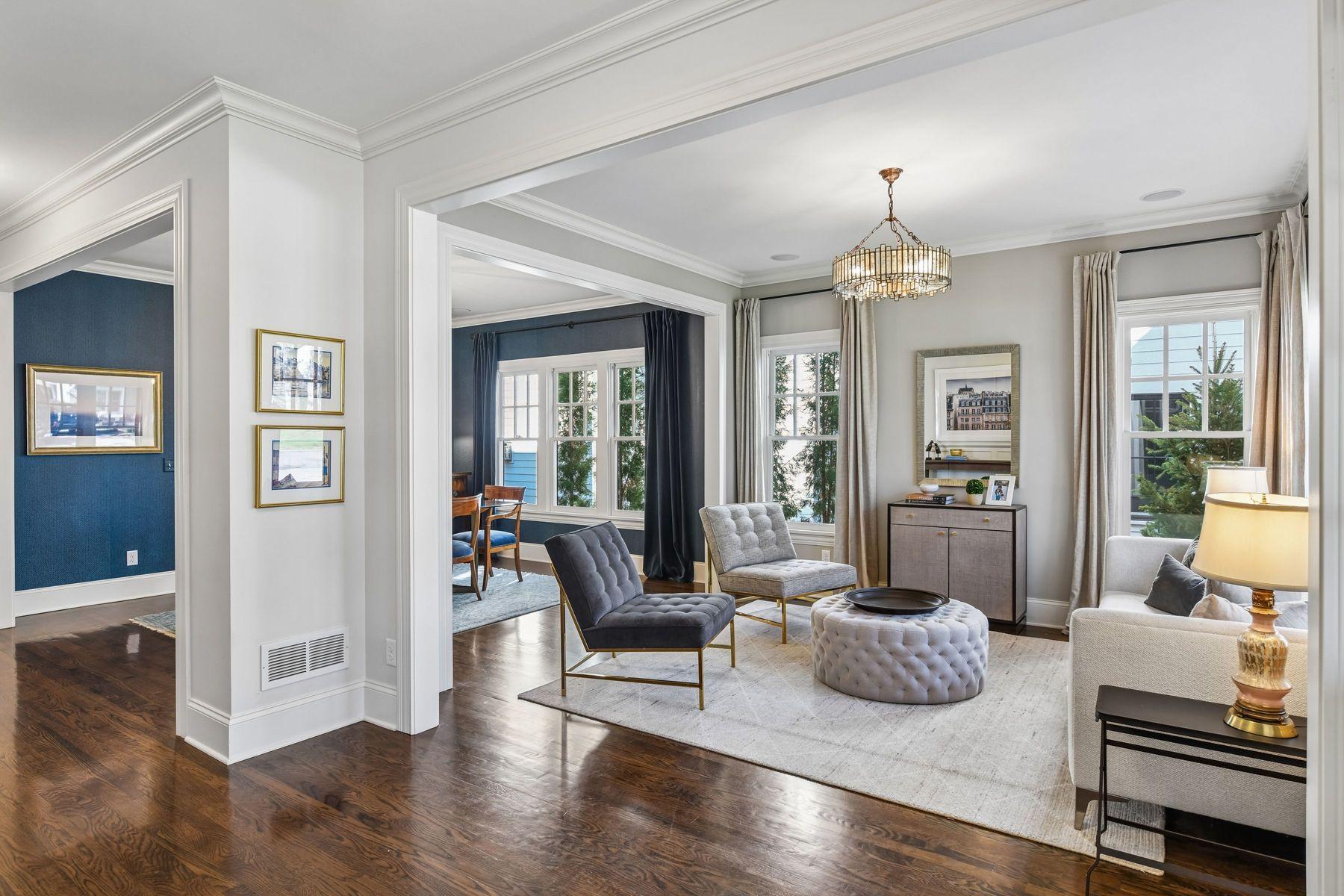 Gleaming hardwood floors.