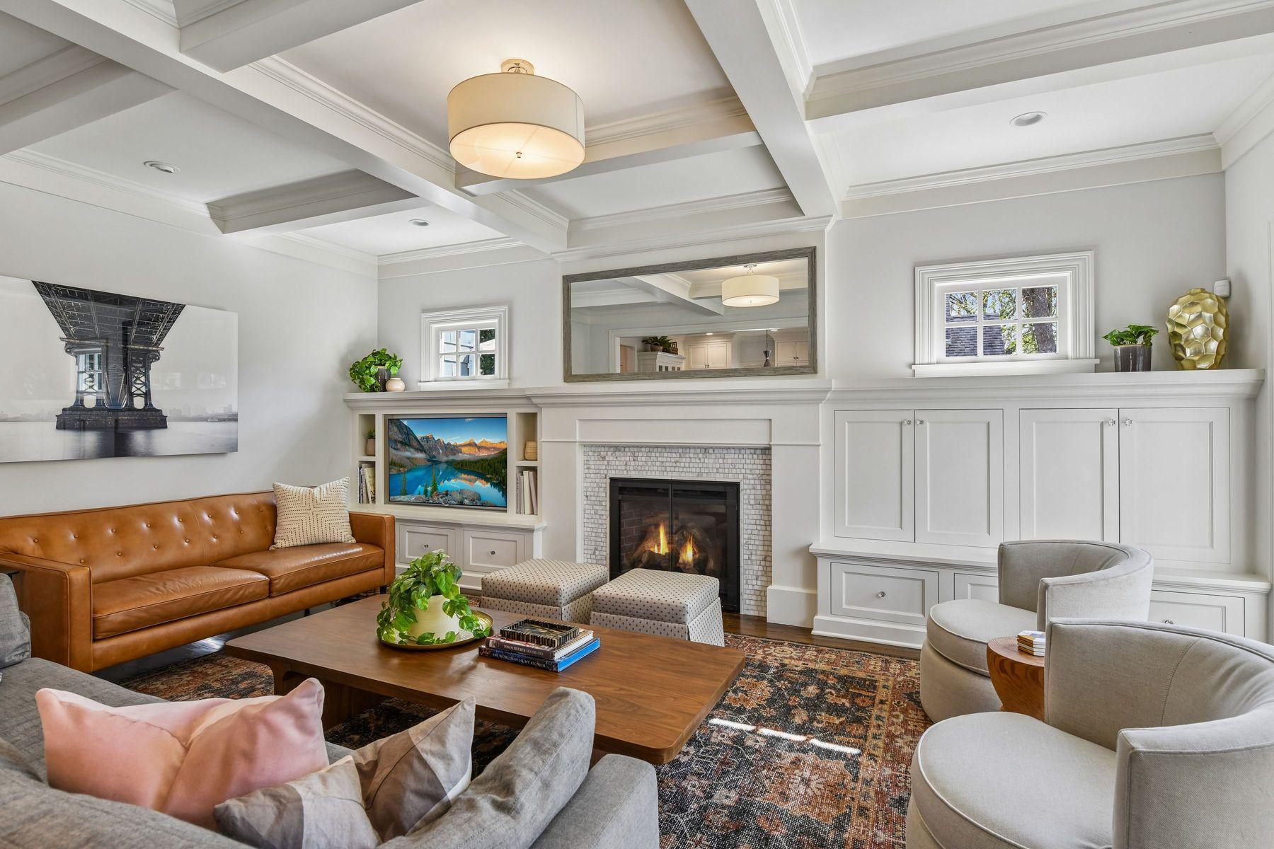 Cozy and convenient gas fireplace.