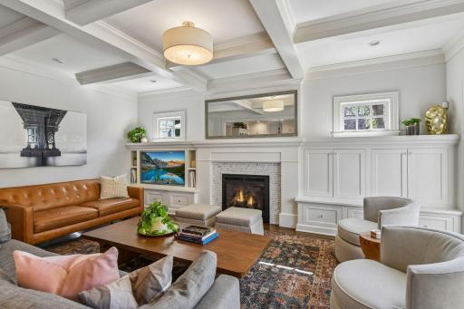 Cozy and convenient gas fireplace.
