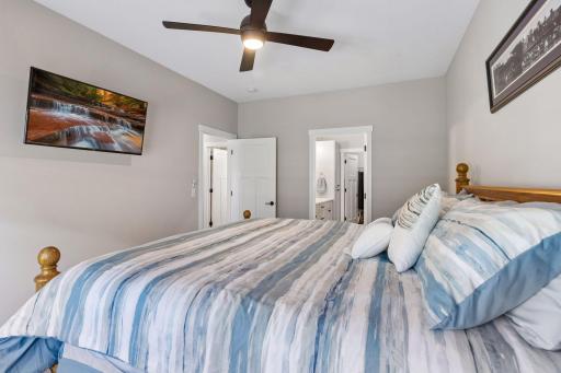 Featuring a private bath and walk in closet