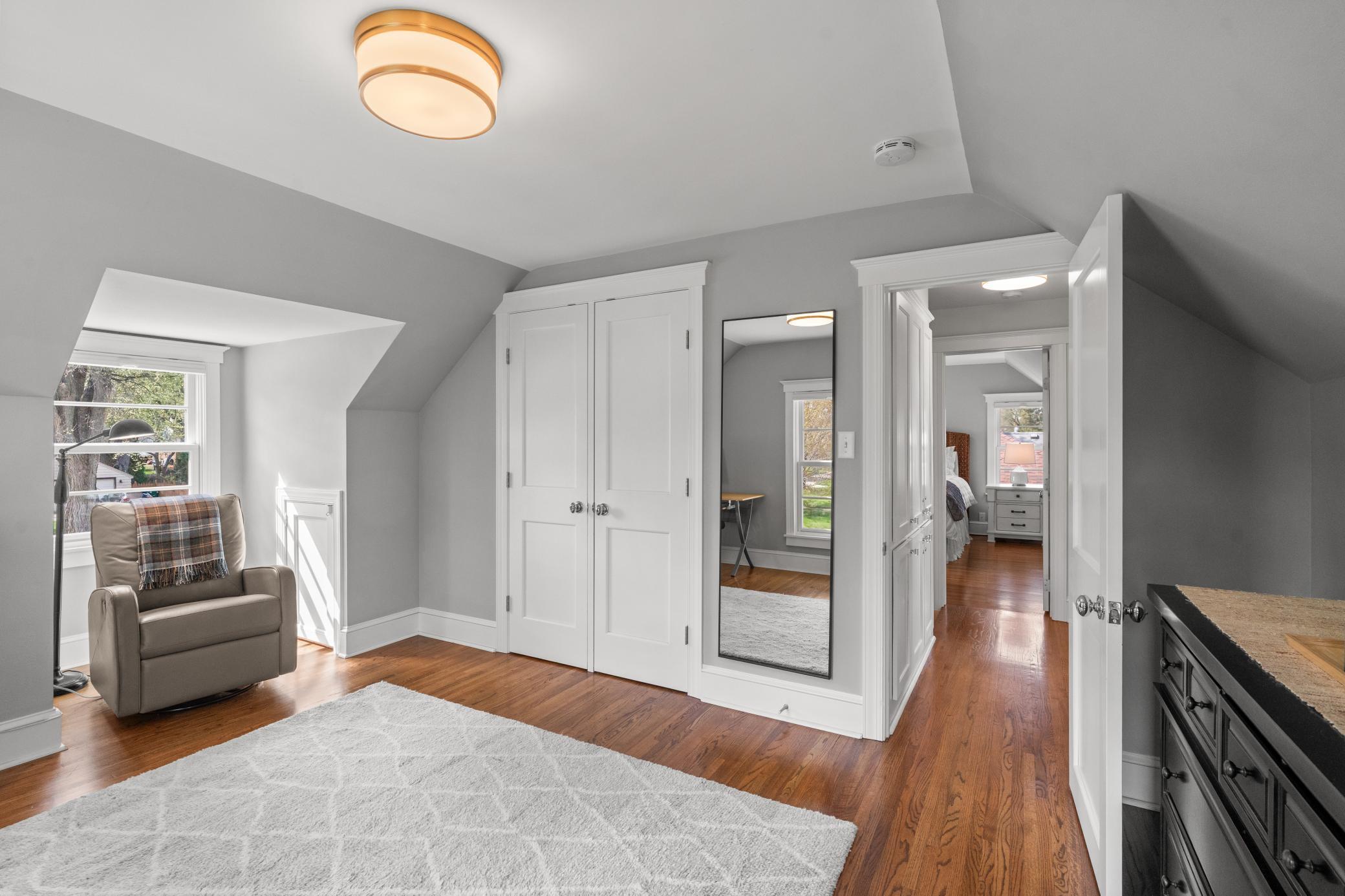 A different angle of the primary bedroom.