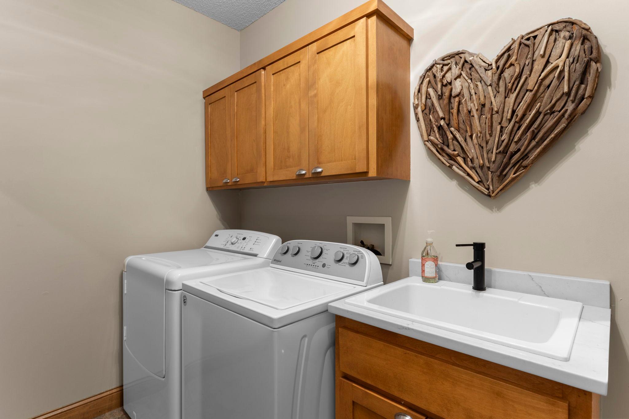 Another view of the main level laundry room.