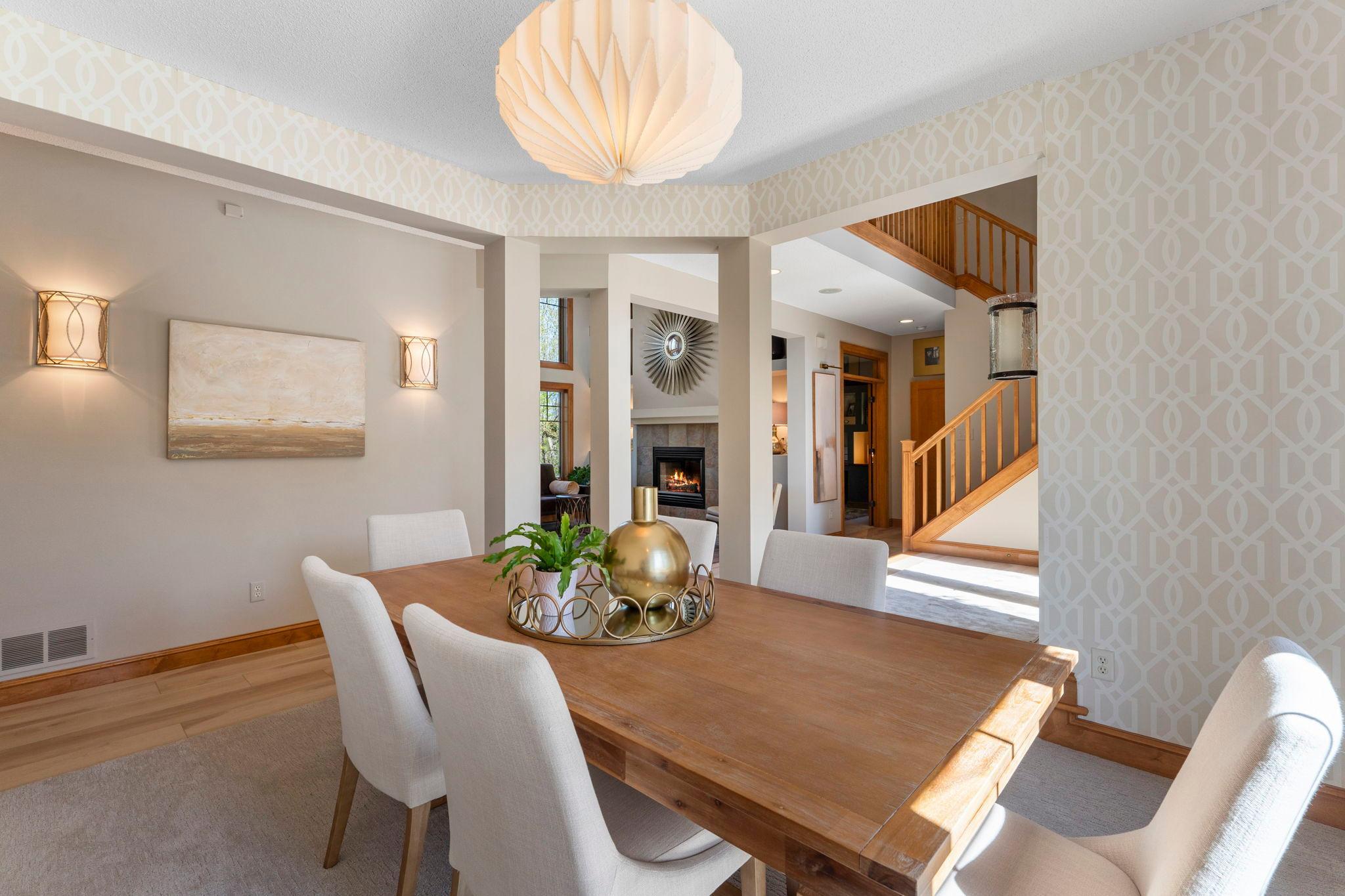 Another angle of the formal dining room.