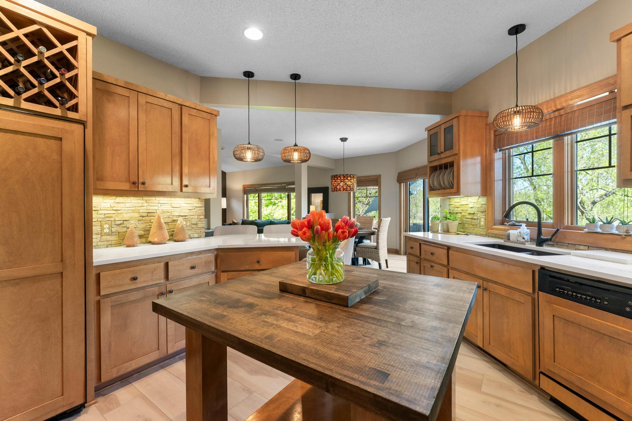 Another perspective of this stunning kitchen.