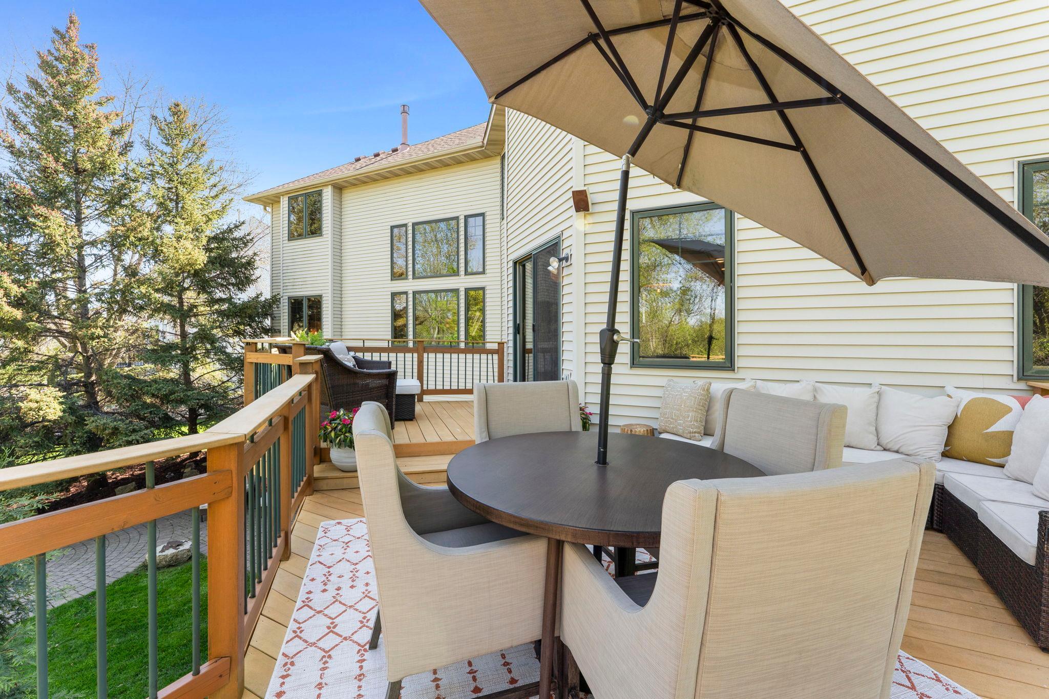 Another perspective of the spacious deck.