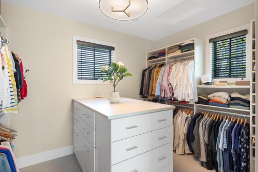 Another view of the expansive walk-in closet.
