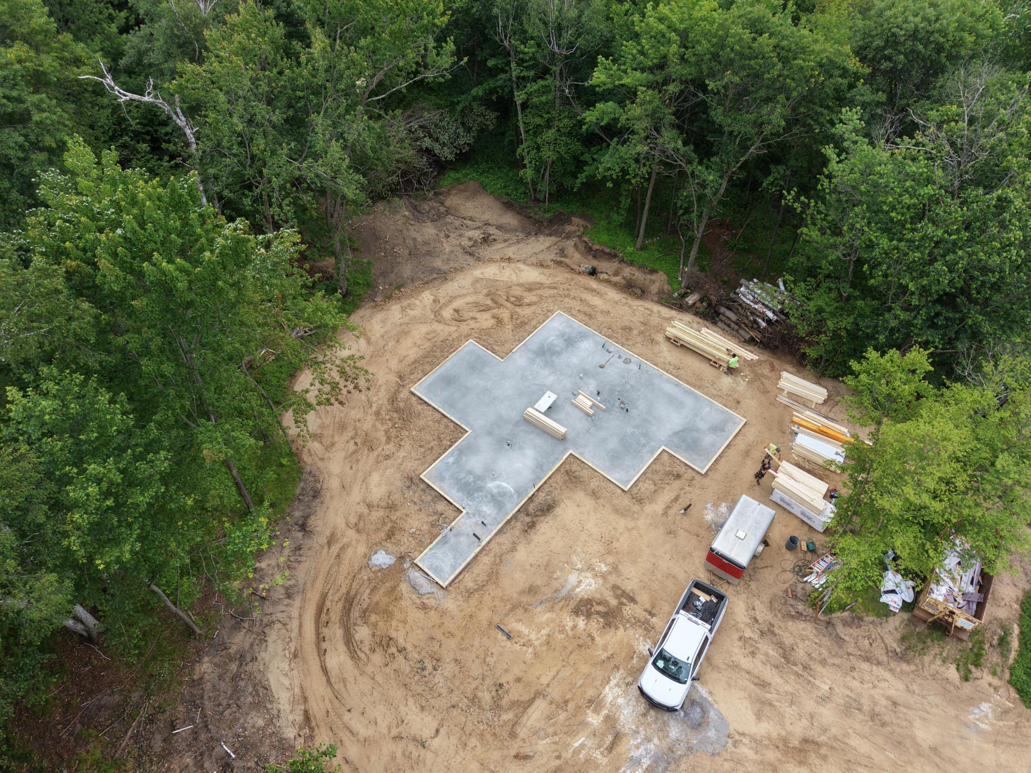 Aerial view of property