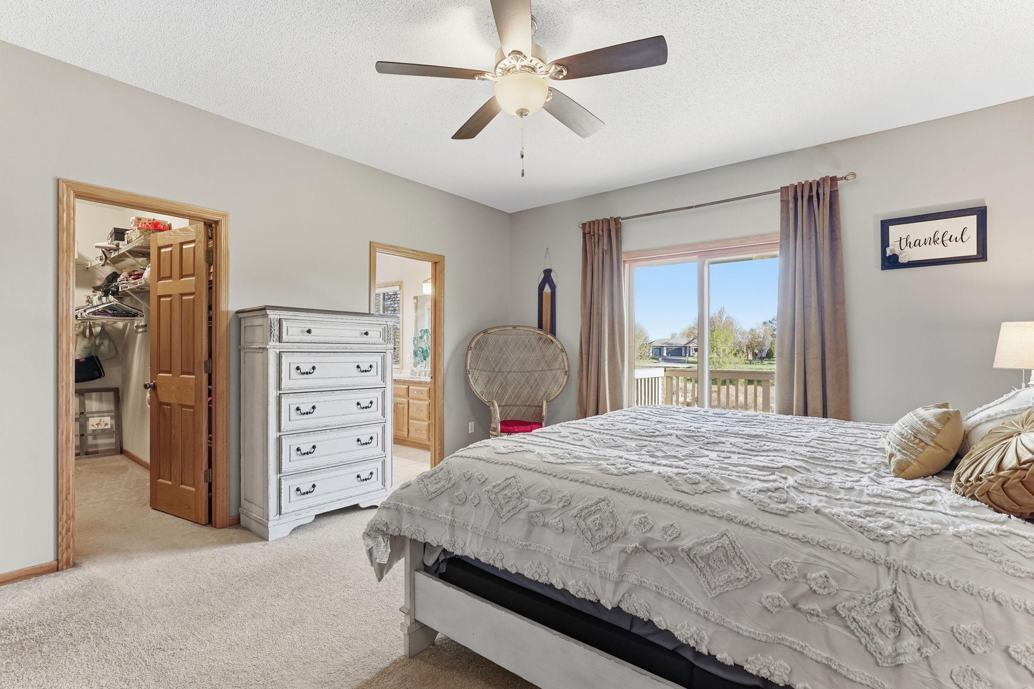 Enjoy a large walk-in closet and full bath in the primary suite.