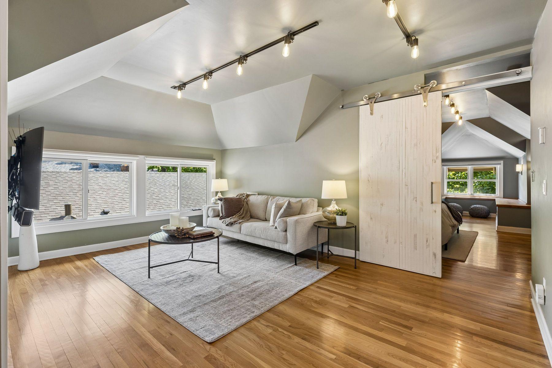 Upper level living space which is part of the primary bedroom