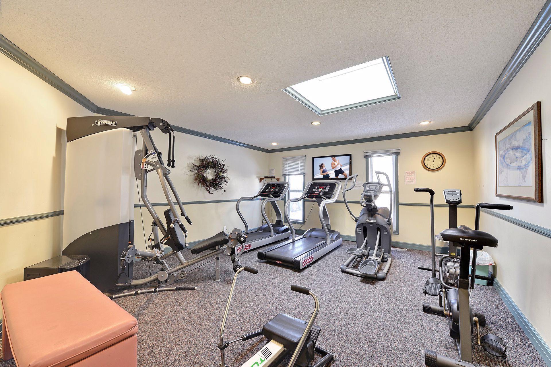 Included in your monthly HOA fees is access to all the development's amenities, including the fitness center.