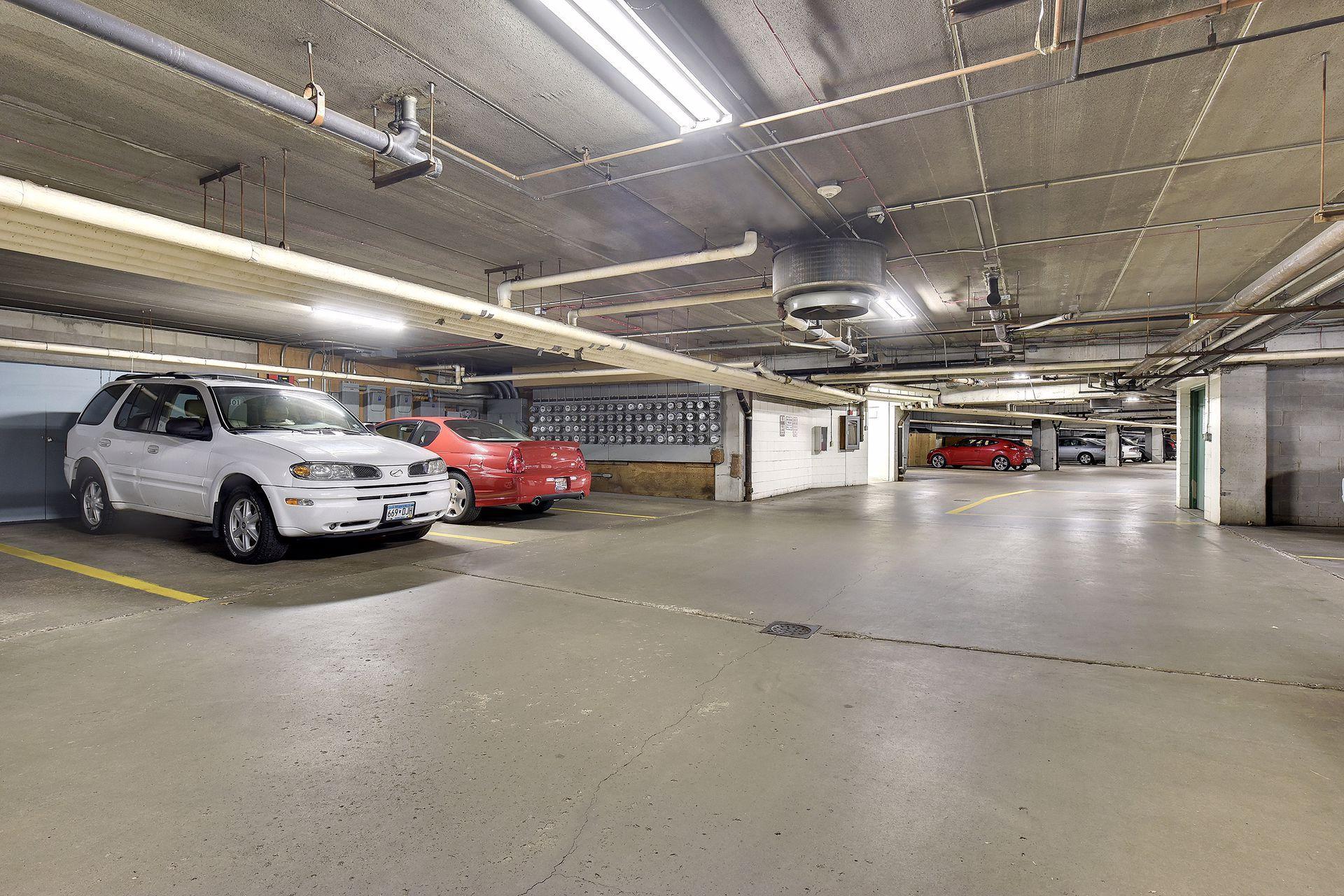 Underground, secured, assigned parking. The parking spot for unit #515 also comes with an additional (lockable) storage unit.