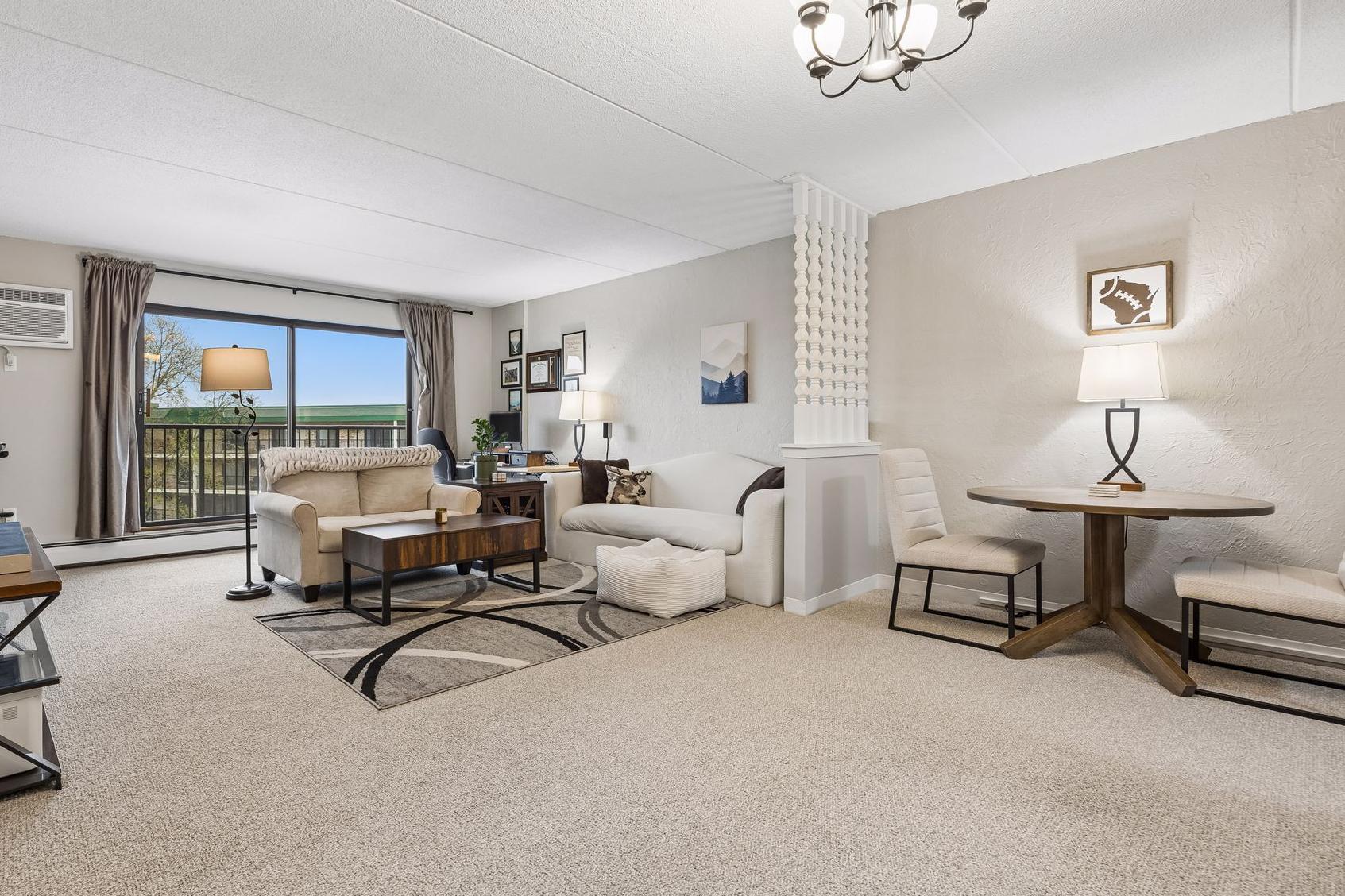 Bright and sunny southwest facing unit.