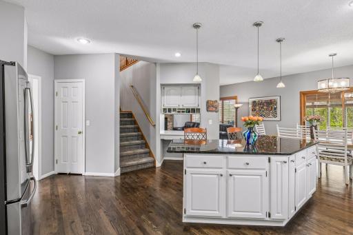 Walk-in pantry, 2 sets of stairs to upstairs