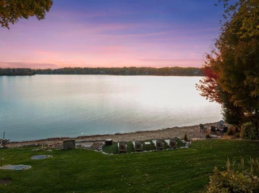 Rare sandy beachfront, ideal for swimming, boating and lakefront living