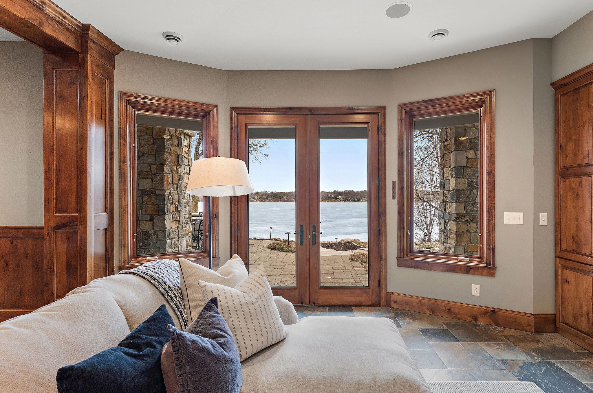 Lower level walk-out with direct access to lakeside