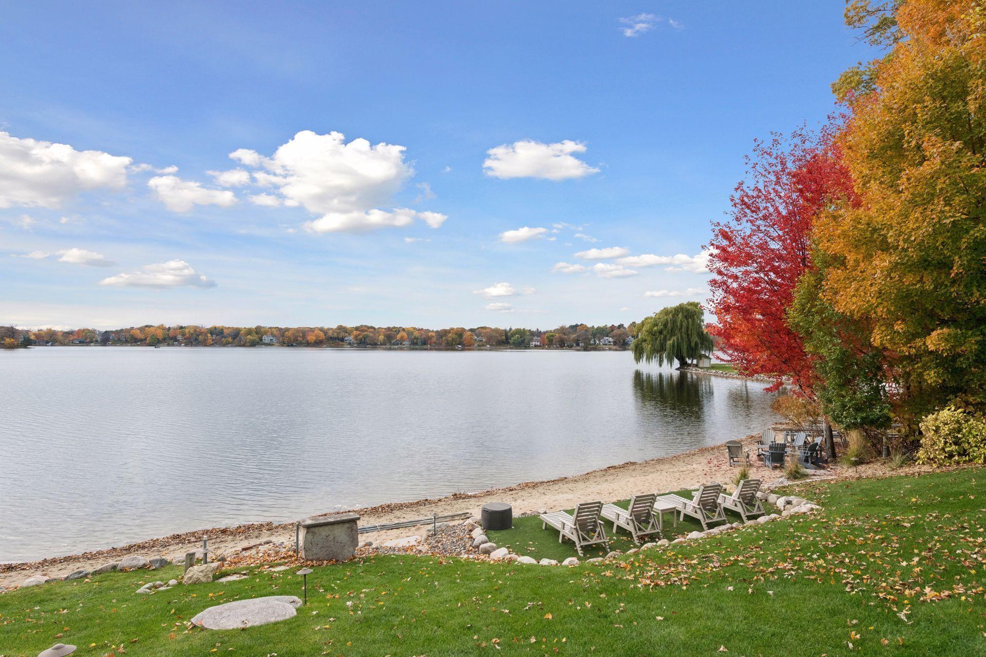 Usable sandy shoreline perfect for playing on the beach or just lounging
