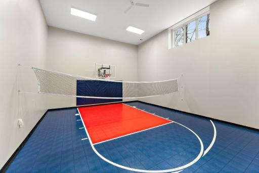 Indoor sport court designed for year-round play, perfect for basketball, volleyball, and badminton