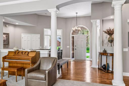 Stunning main floor with high ceilings and hardwood floors