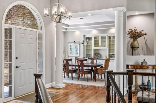 Formal dining room with lovely built-in hutch