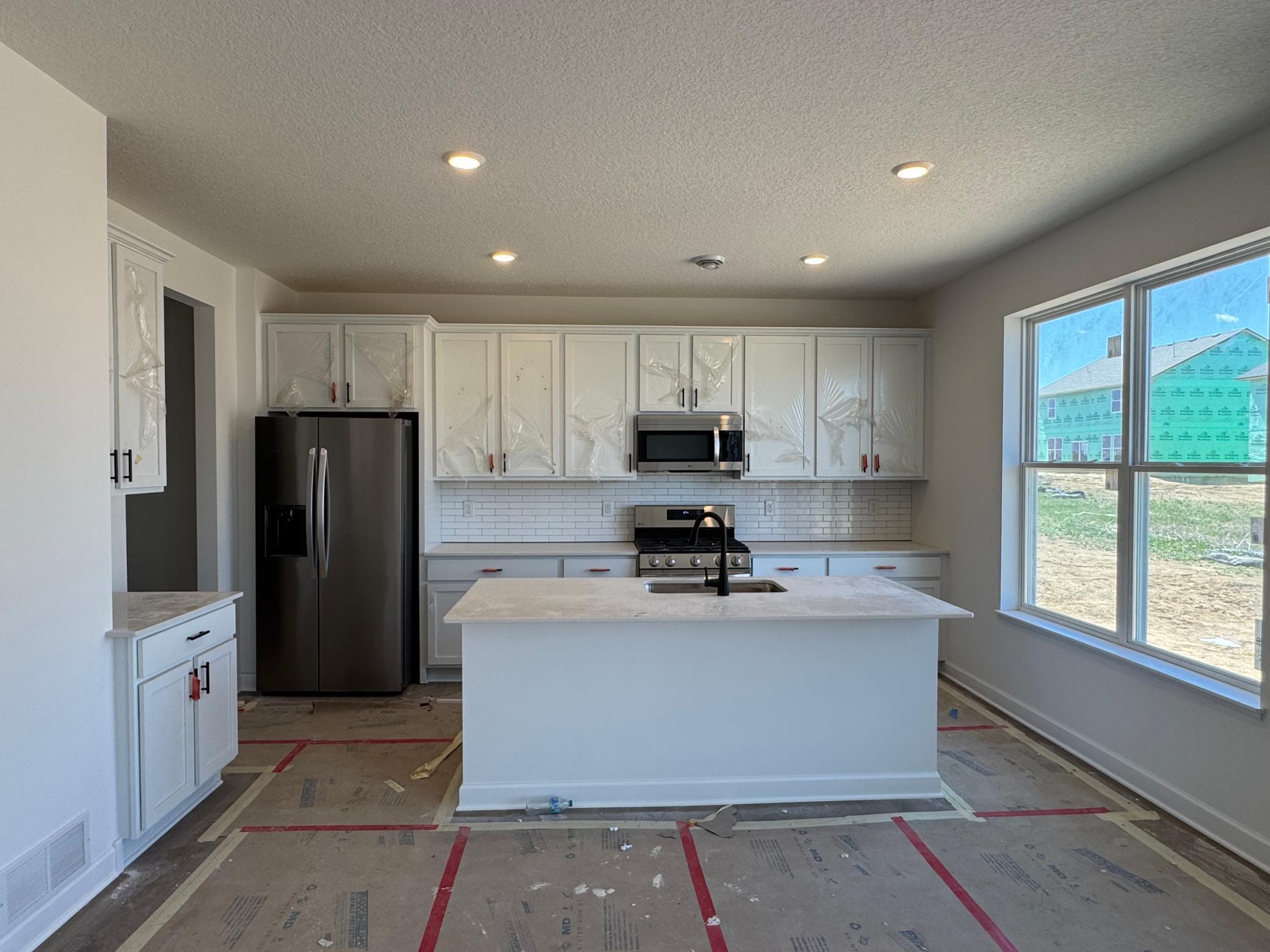 (Photo is of the actual home in progress.)