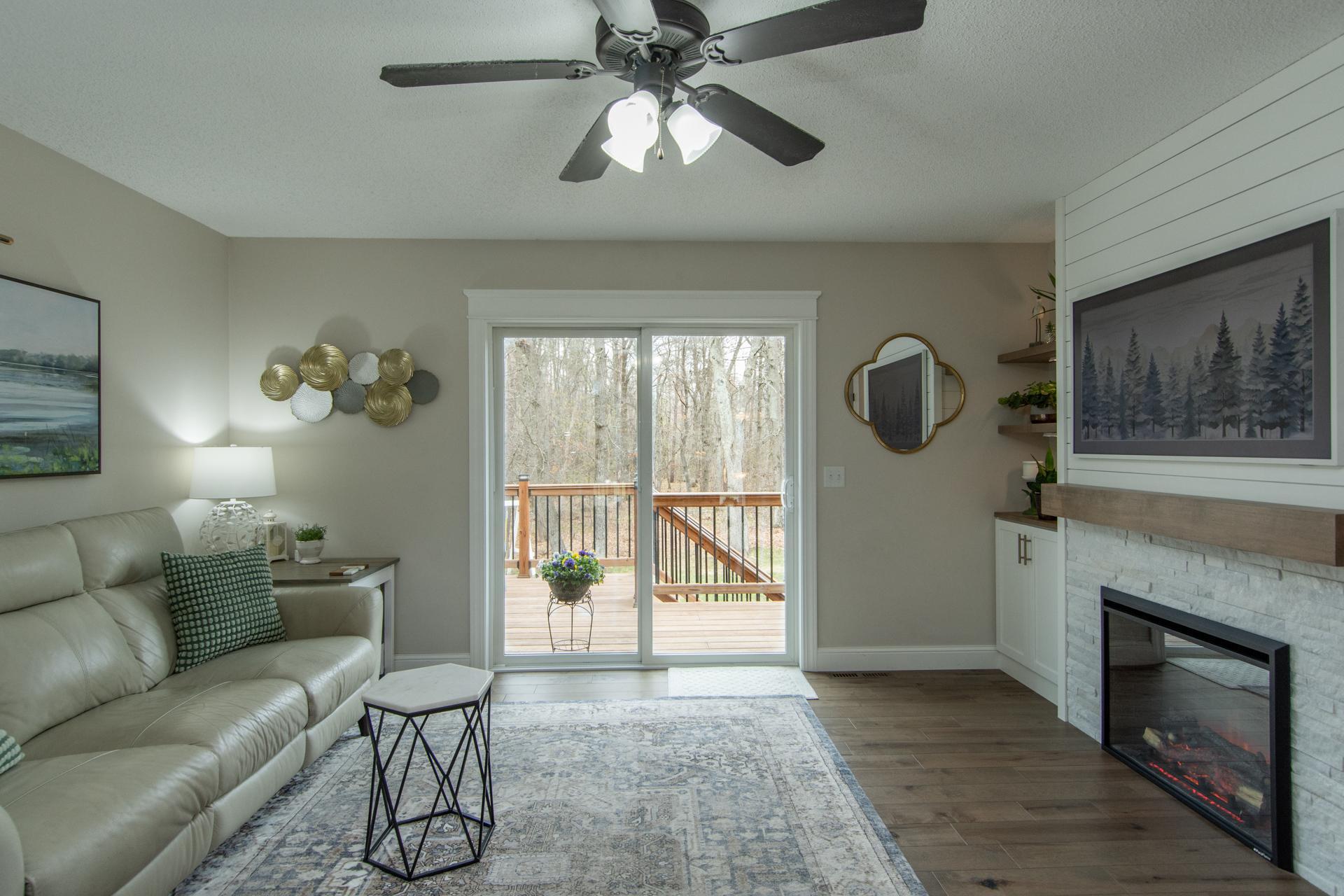 Spacious family room area offering a seamless blend of relaxation and upscale design