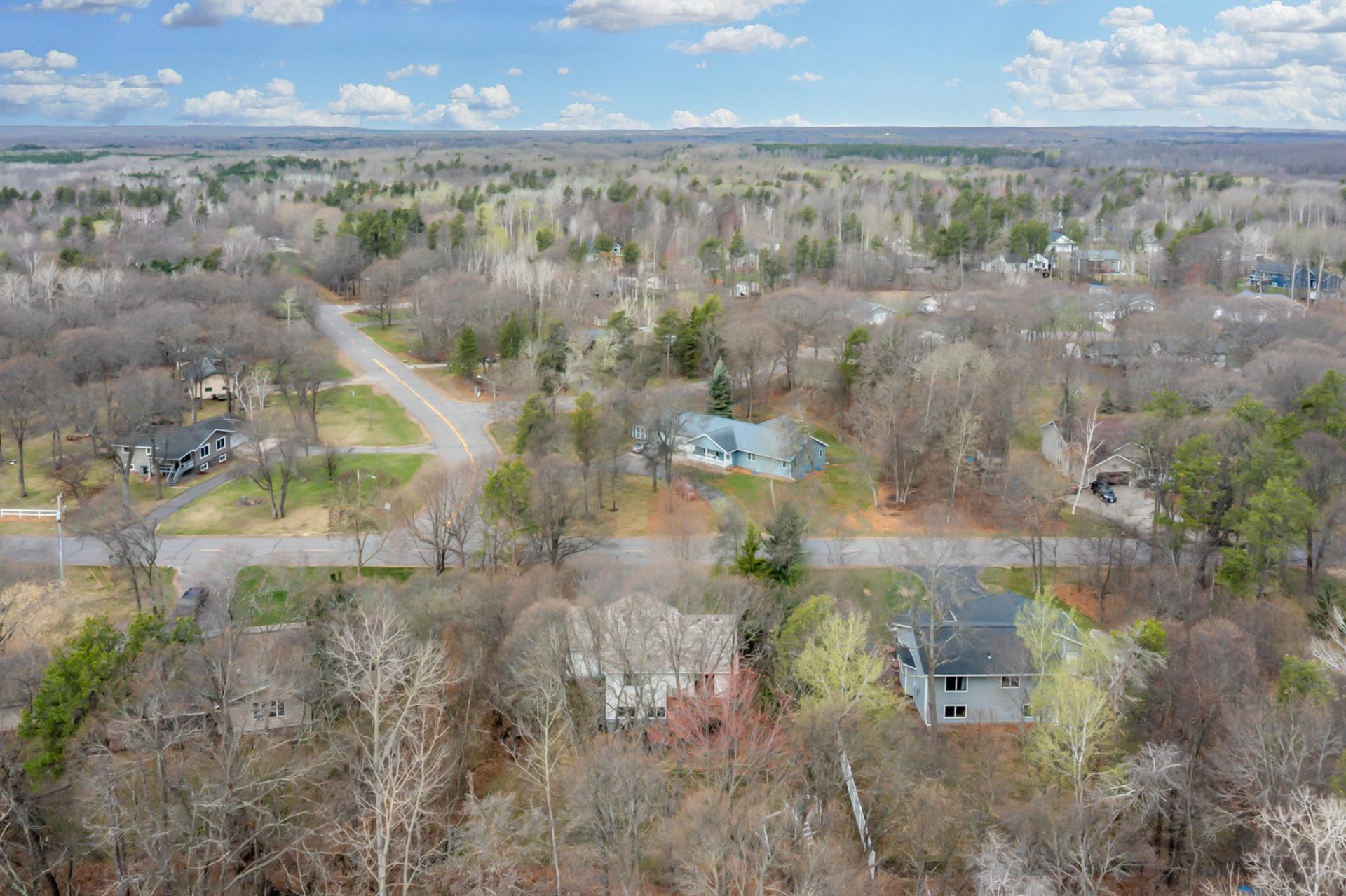 Aerial views capture the essence of this property—peaceful, private, and thoughtfully situated