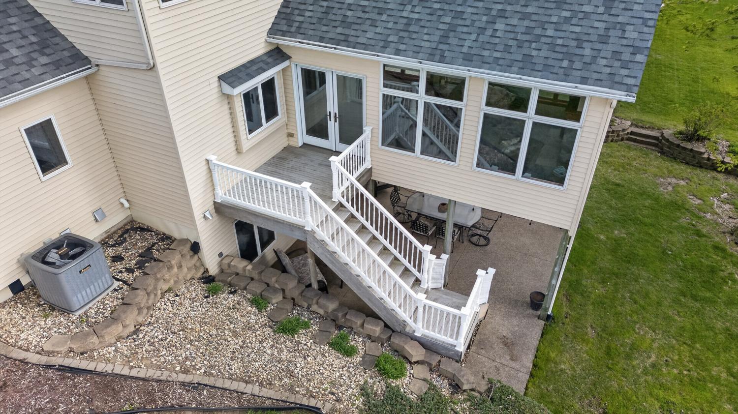 Stairs to backyard