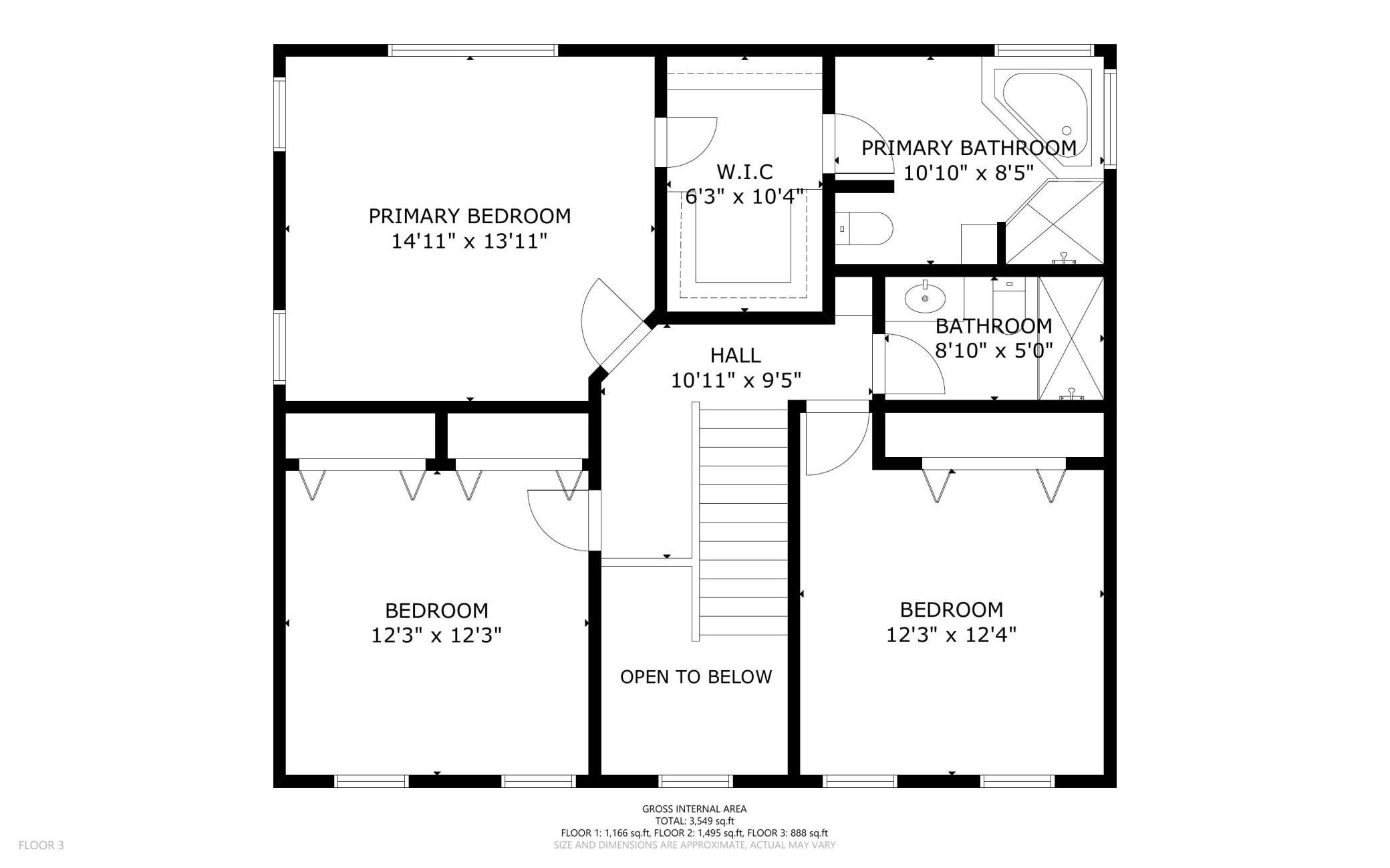 Floor plan upper level