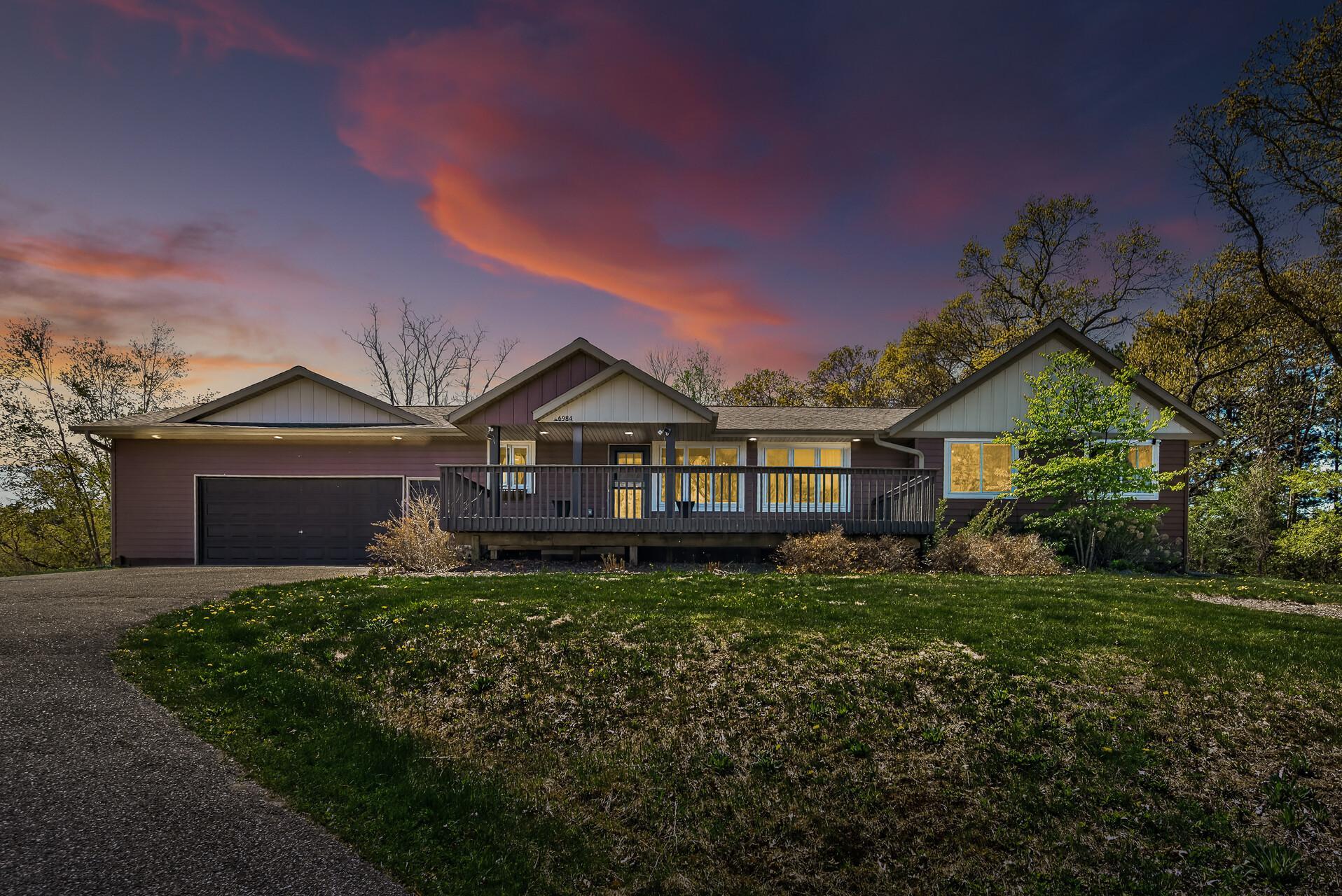 Welcome Home to this fully renovated rambler home on 1 spacious acre, perched up high to get views of Green Lake, plus shared HOA lake access and dock use! What more could you ask for at an affordable price point!!