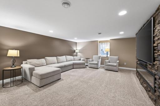 The lower level is finished with a large open recreation room/family room area to use as you desire! Family room, theatre room, exercise area, office or hobby area...you decide!