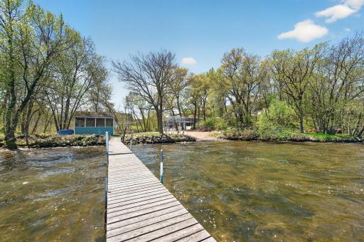 Shared association dock. HOA dues cover install/removal. Room on each side for one lift for the two backlots.