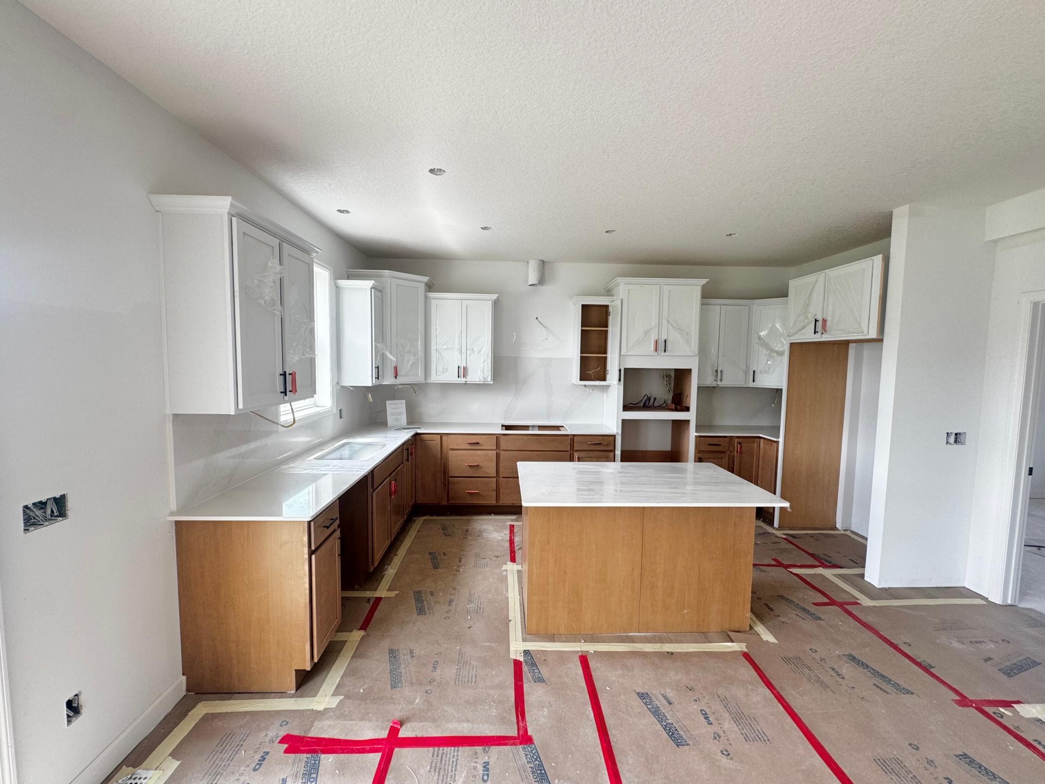 (Photo is of the actual home in progress.)