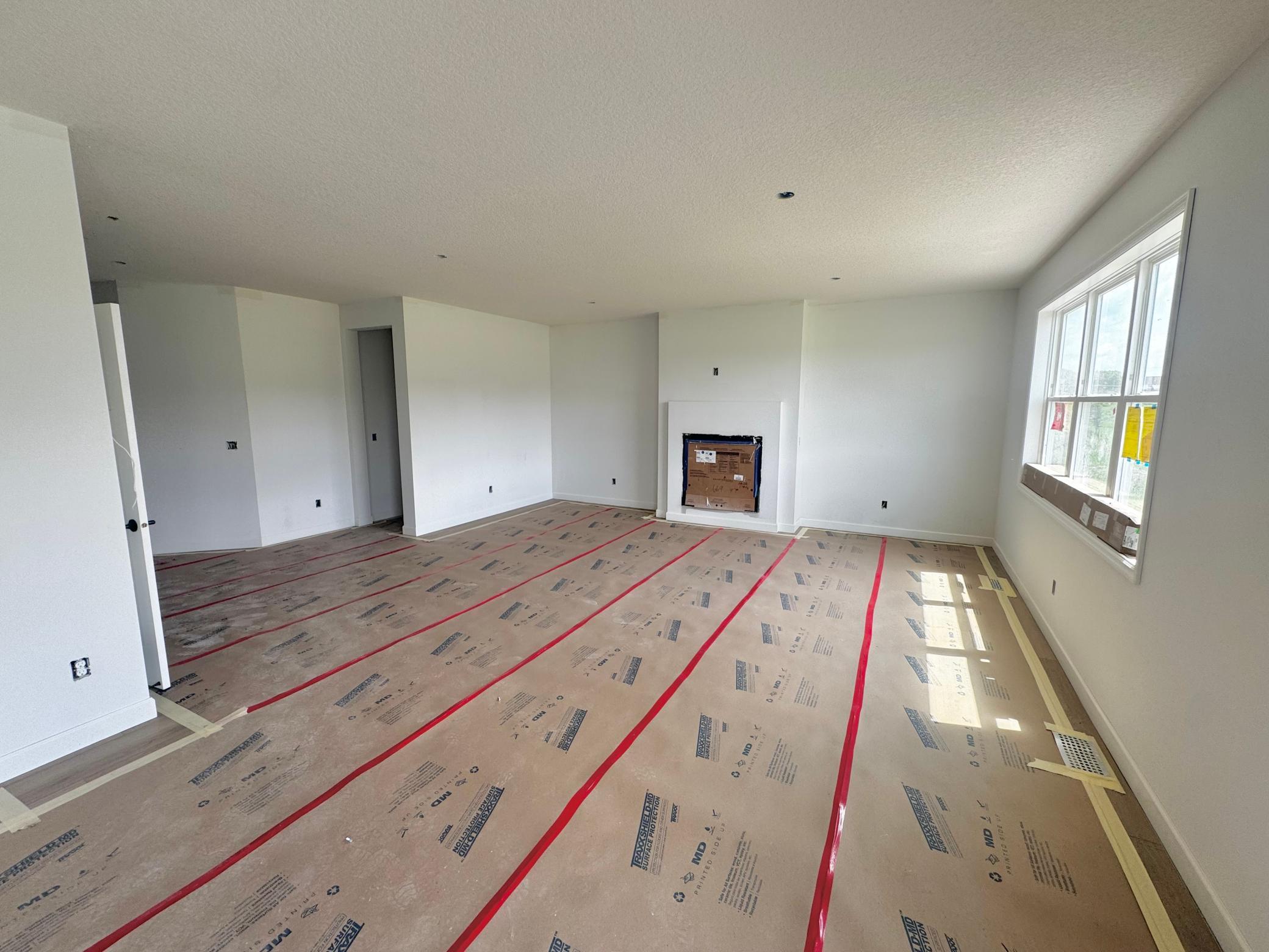 (Photo is of the actual home in progress.)