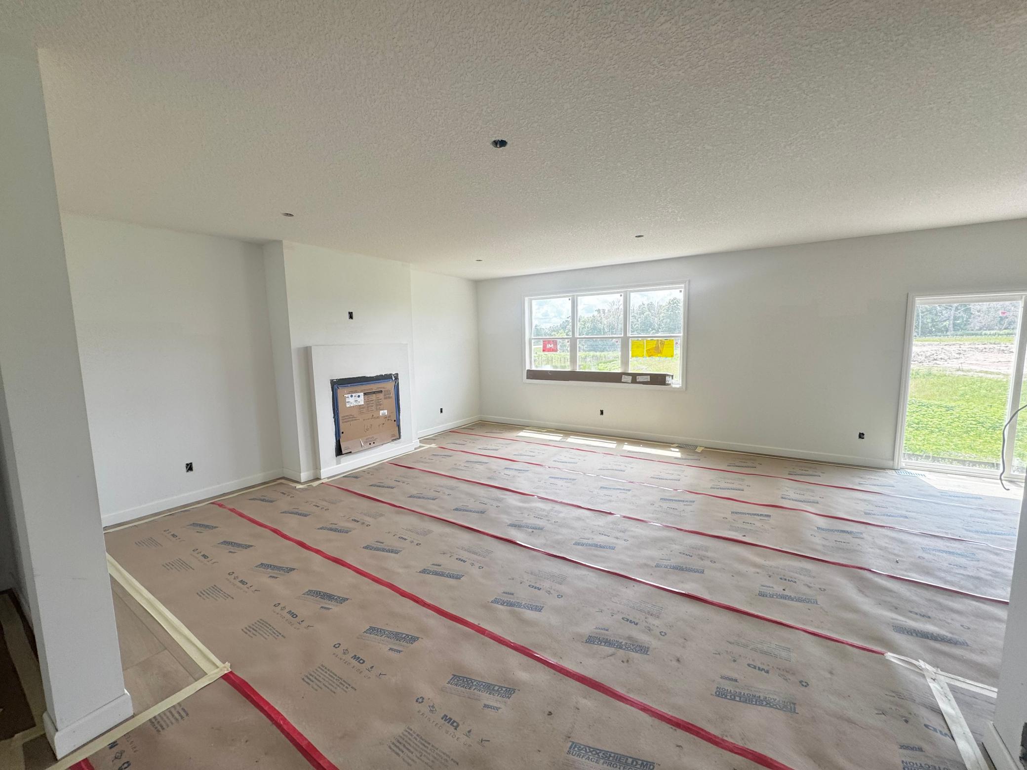 (Photo is of the actual home in progress.)