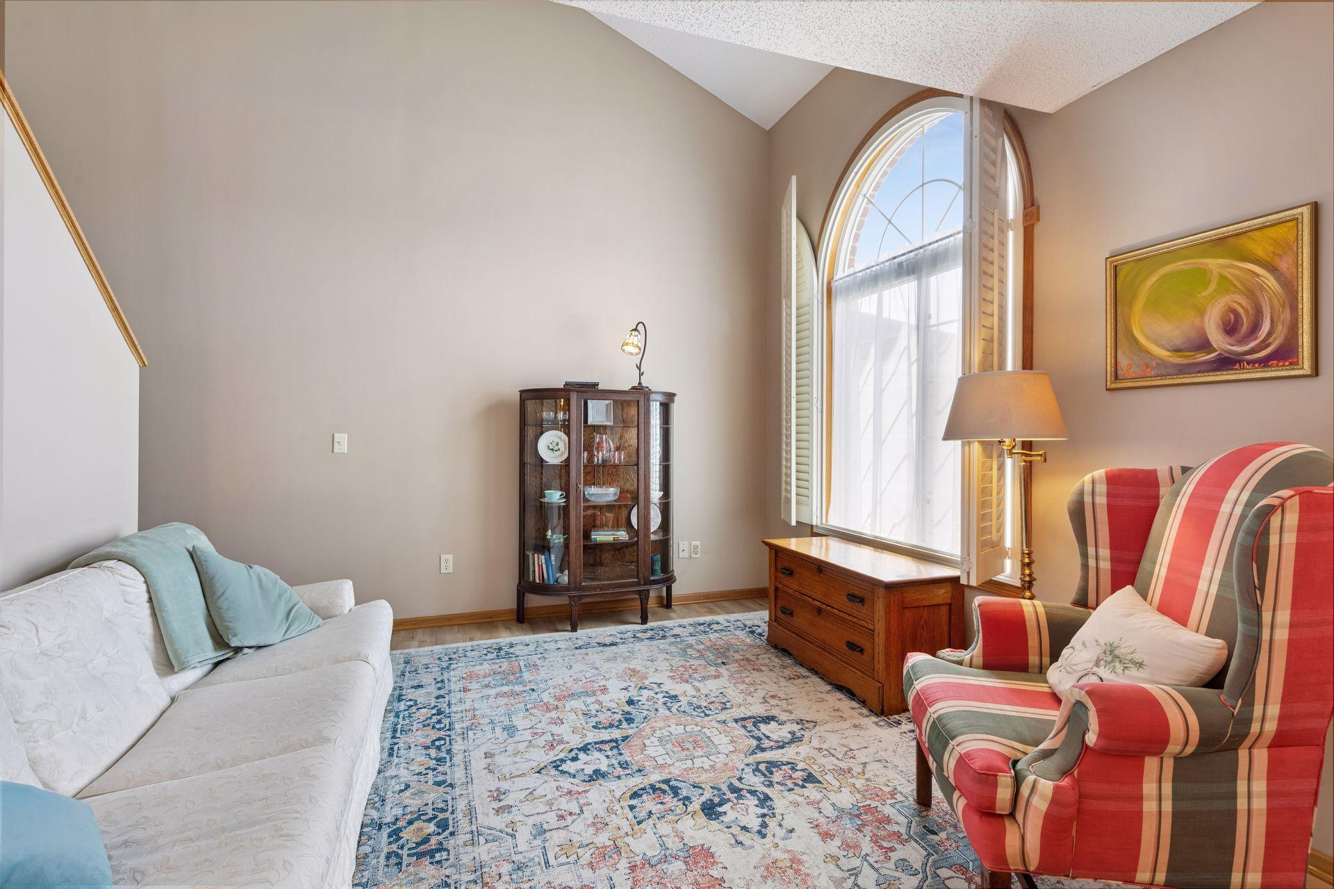 So much natural light and wonderful vaulted ceilings.