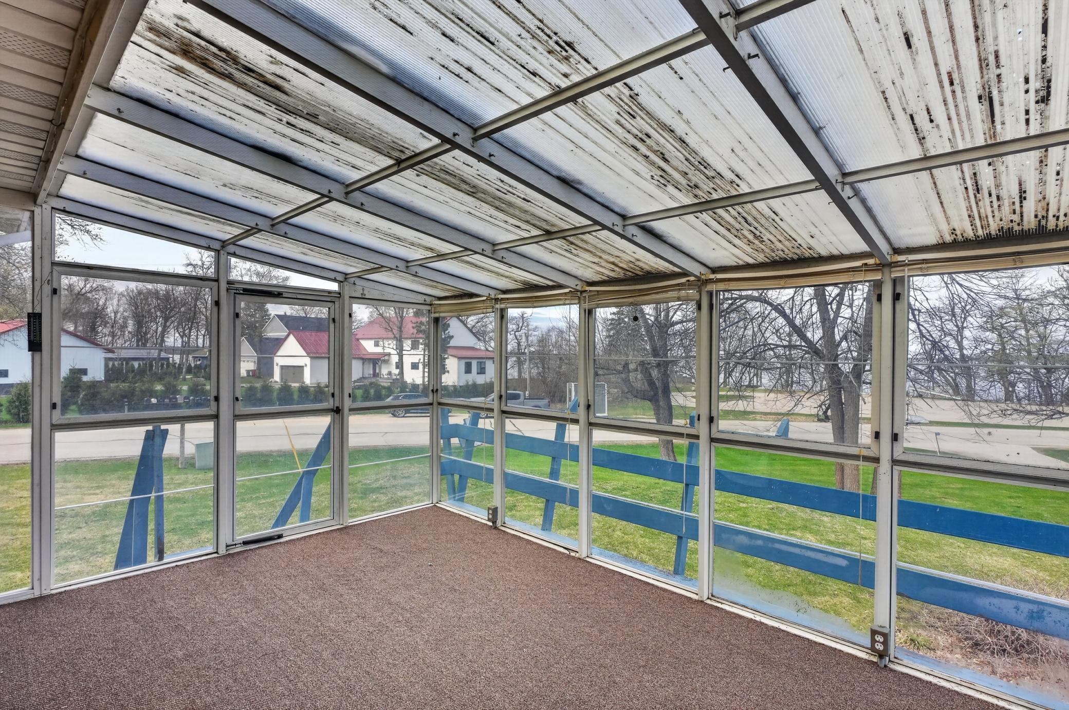 Three season porch with new carpet