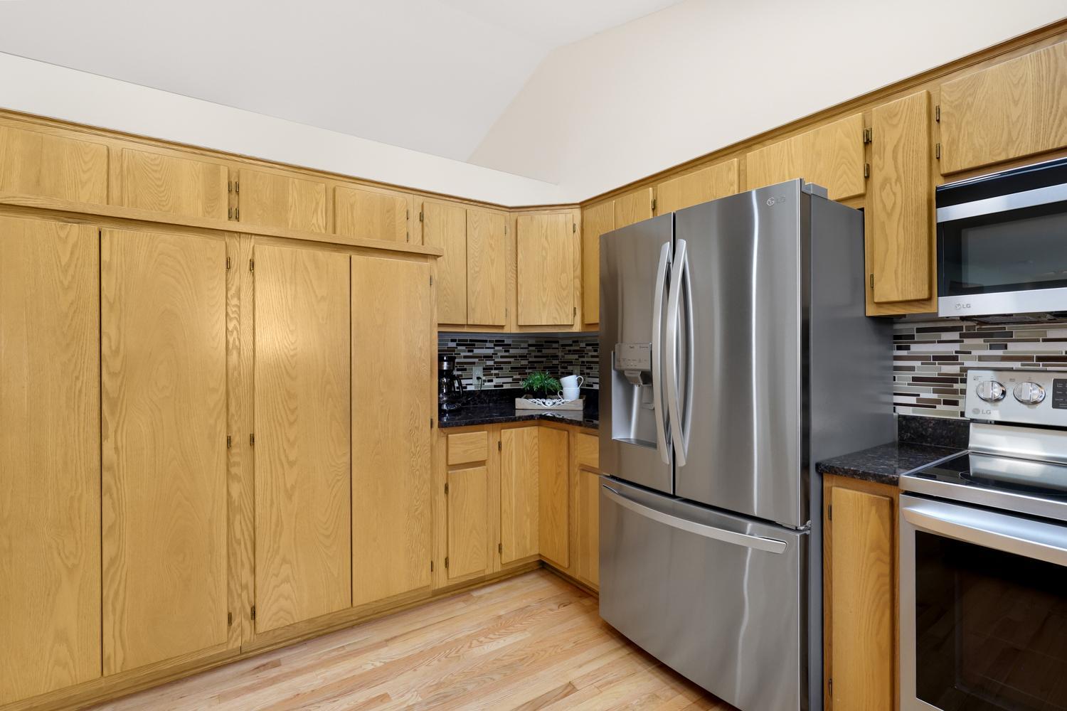 Kitchen has new stainless steel appliances