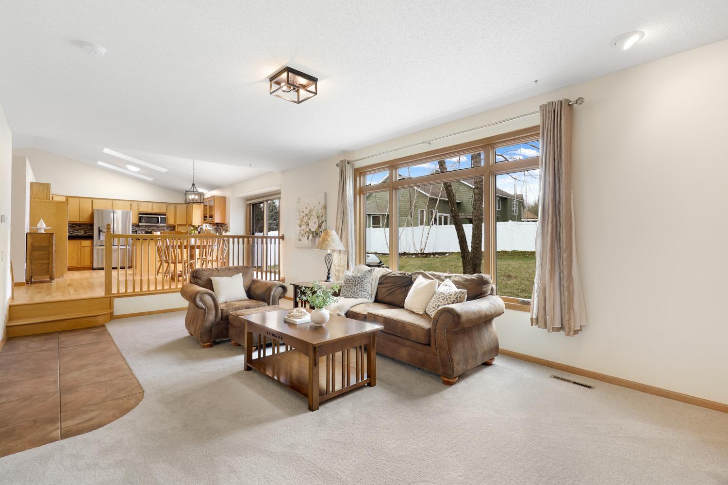 Large picture window in the living room