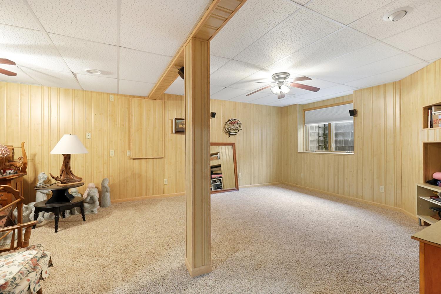 Clean and open basement