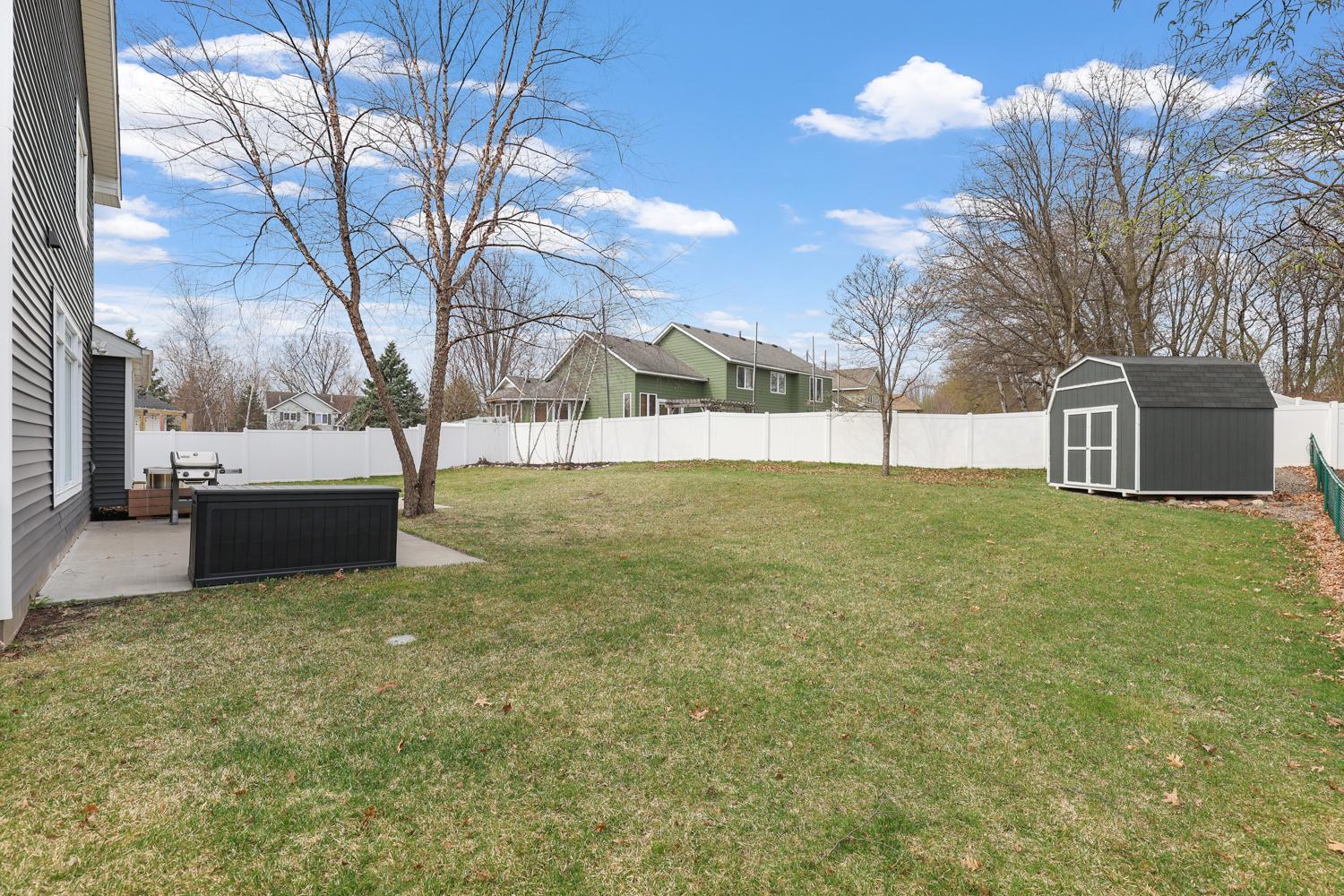 Huge fenced in backyard