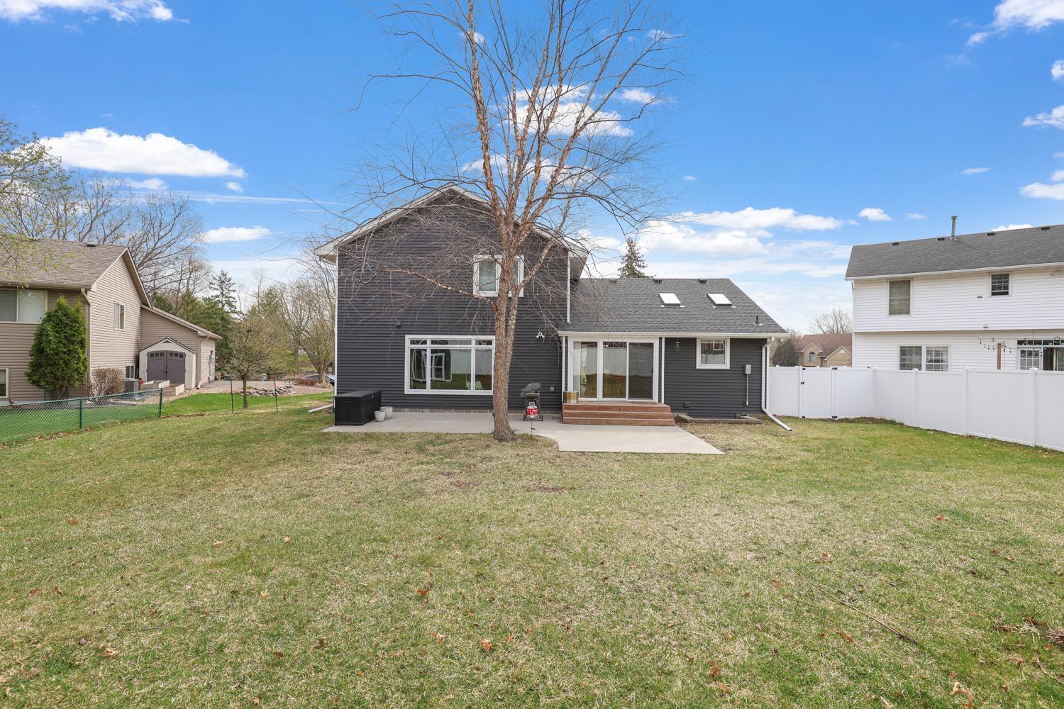 Backyard with welcoming patio
