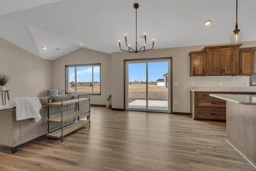 Open westerly views out the rear patio and living room windows